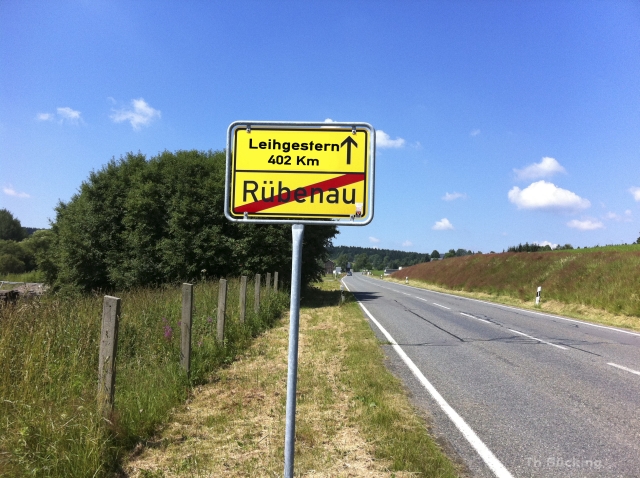 402 Km liegen zwischen Rübenau und Leihgestern