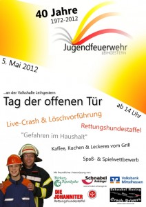 Mit einem Tag der offenen Tür, am 05.Mai, feiert die Feuerwehr Leihgestern das 40 jährige Bestehen der JF Leihgestern.