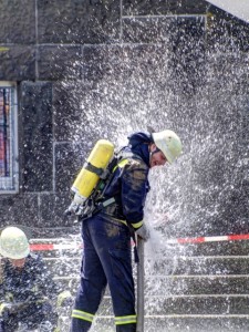 Auf das richtige Timing kam es bei der letzten Station an. Hier kam das Wasser zu schnell aus dem Schlauch.