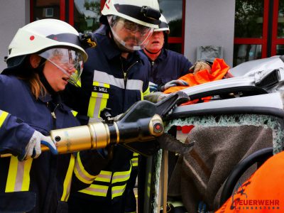Unterrichtsblock Technische Hilfeleistung Verkehrsunfall – Feuerwehr  Leihgestern